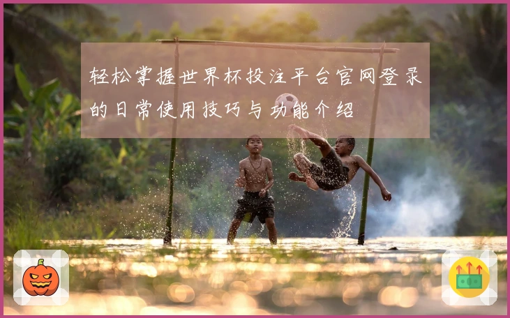 轻松掌握世界杯投注平台官网登录的日常使用技巧与功能介绍